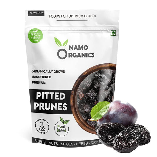 Namo Organics - Pitted Dried Prunes Without Added Sugar - 250 Gm - Unsweetened Dry Fruits