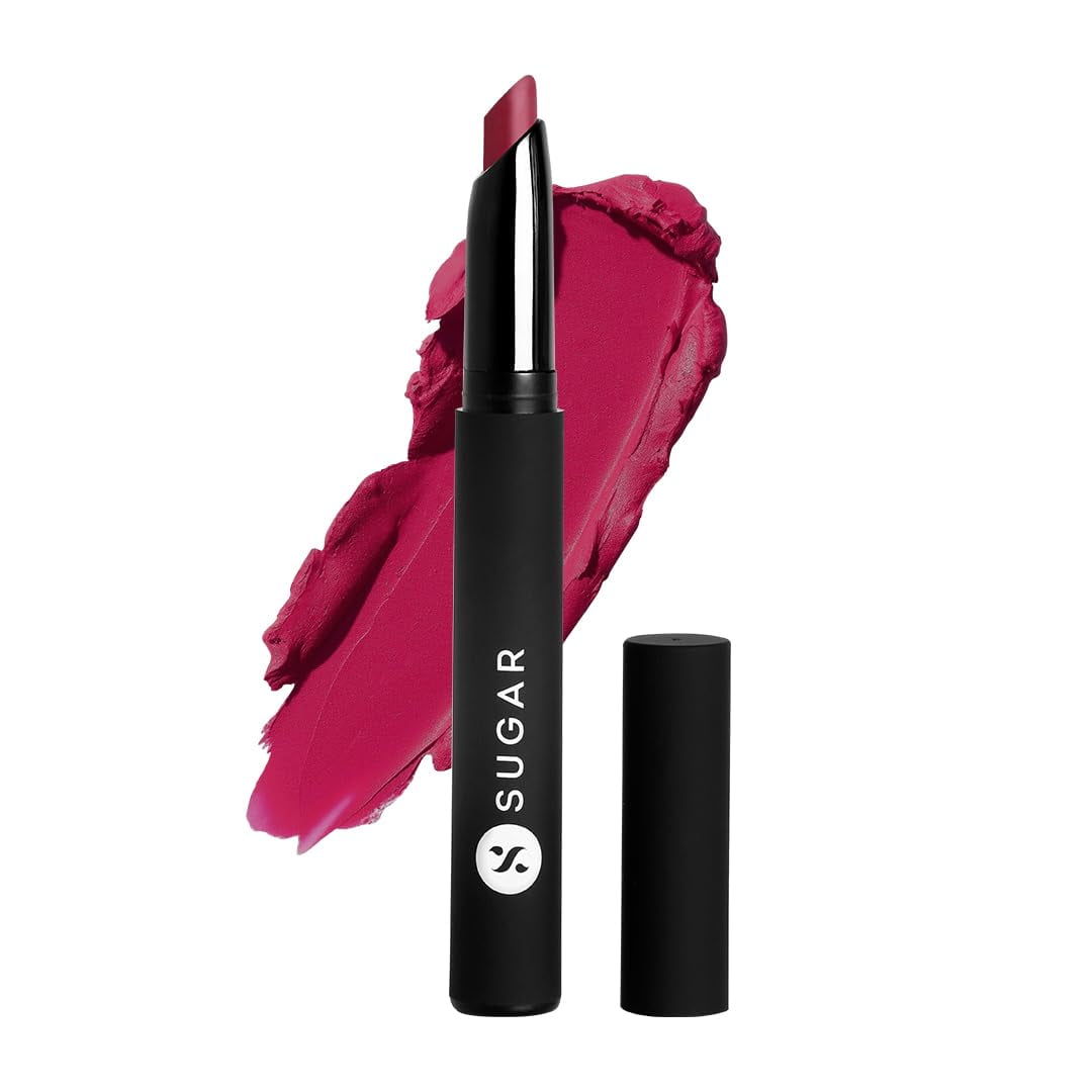 SUGAR Cosmetics Matte Attack Transferproof Lipstick - 01 Bold Play (Cardinal Pink), Pink,