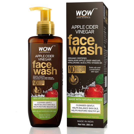 Wow Skin Science Apple Cider Vinegar Refreshing FaceWash | Deep Cleansing | For Oily Skin