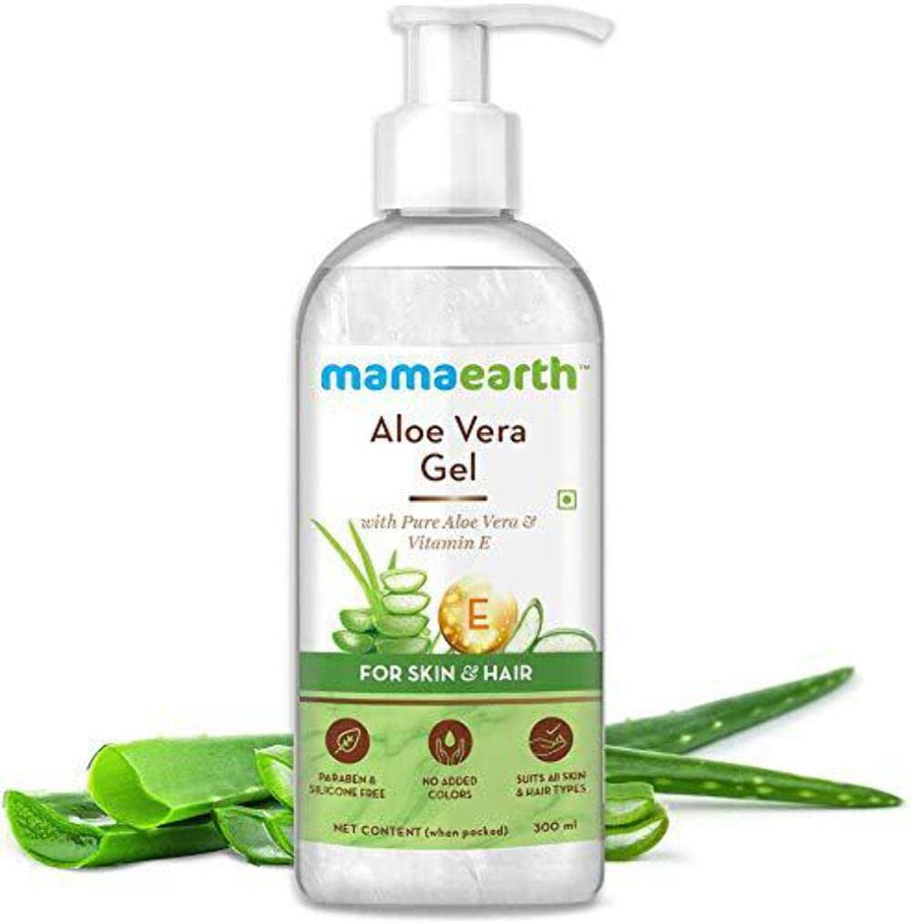 Mamaearth Aloe Vera Gel for Face with Pure Aloe Vera and Vitamin E for Skin and Hair - 300