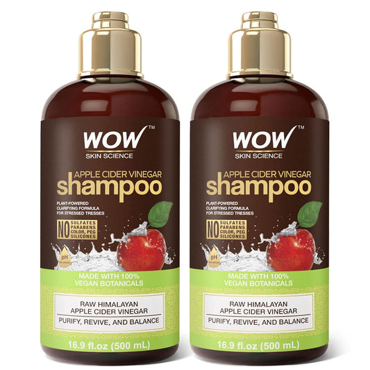 WOW Apple Cider Vinegar Shampoo: Pack of 2, 500 ml