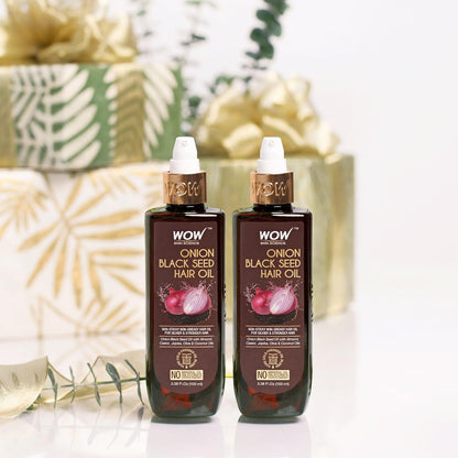 WOW Onion Black Seed Hair Oil: Pack of 2, 100 ml each