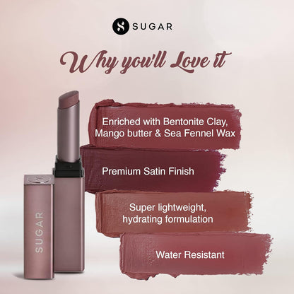 SUGAR Cosmetics Mettle Satin Lipstick: 07 Gabriella