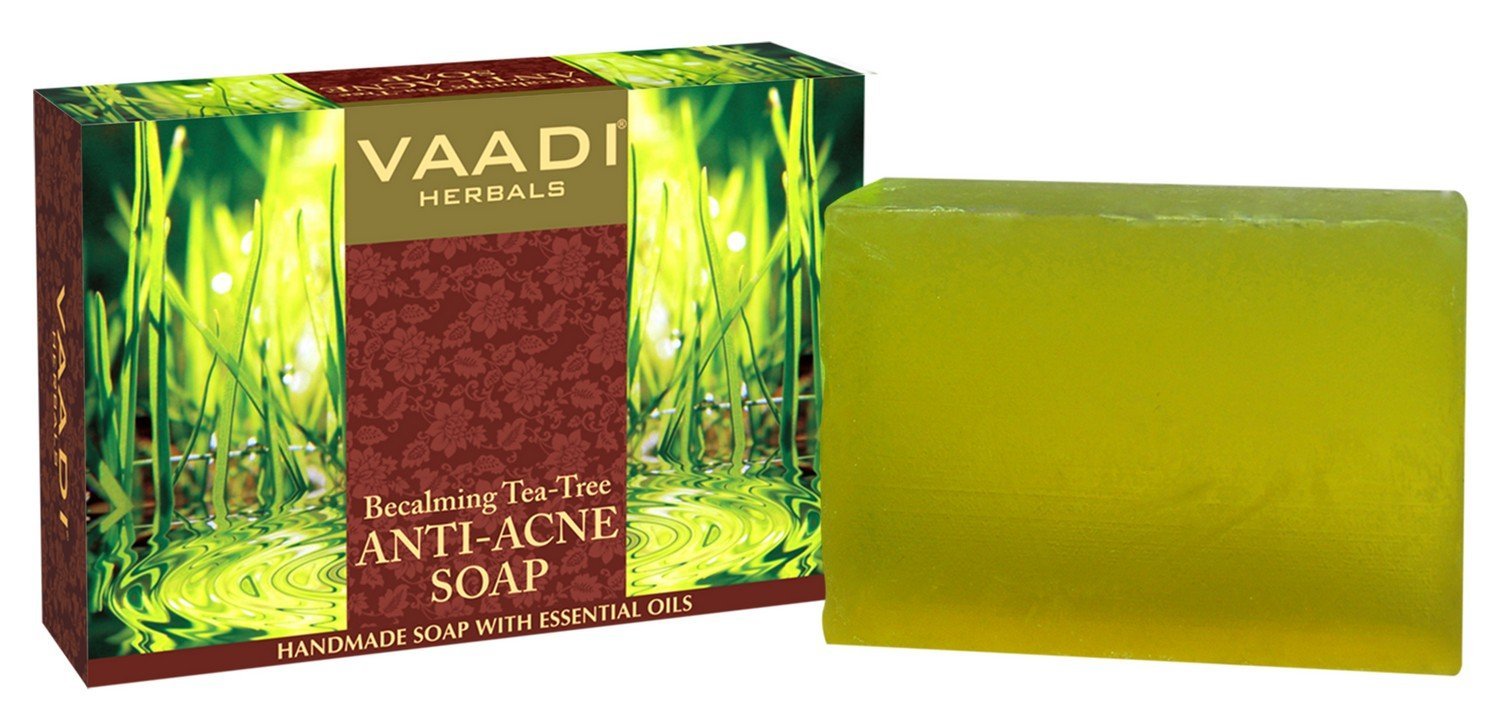 Vaadi Herbals Tea Tree Oil Bath Bar Soap – Clove Oil, 75 g Each, Pack of