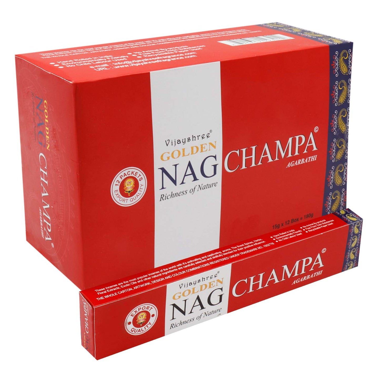 Vijayshree Golden Nagchampa 'Agarbathi' Incense - 15g X by Vijayshree