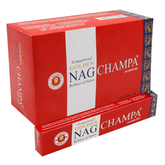 Vijayshree Golden Nagchampa 'Agarbathi' Incense - 15g X by Vijayshree