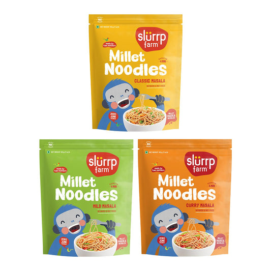 Slurrp Farm No Maida Noodles: 192g, Pack of