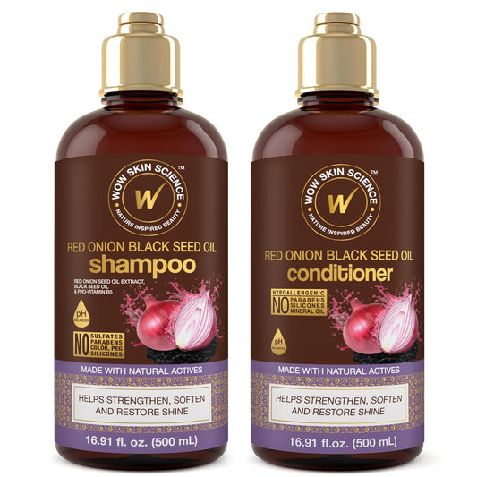 WOW Red Onion Black Seed Shampoo & Conditioner: 500 ml