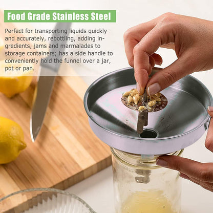 iKonbi Multipurpose Funnel with Detachable Strainer Stainless Steel