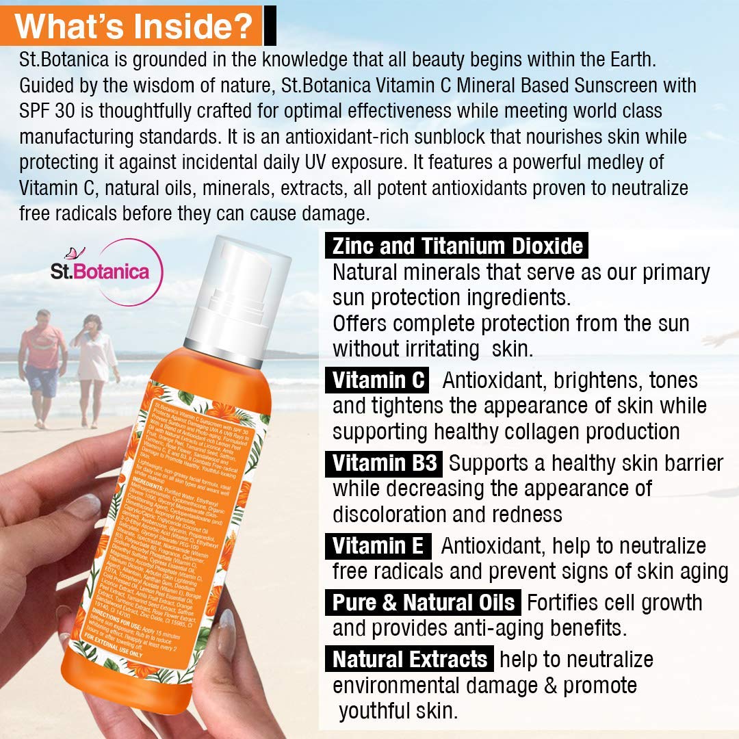 StBotanica Vitamin C Sunscreen: SPF 30 PA+++, 120 ml