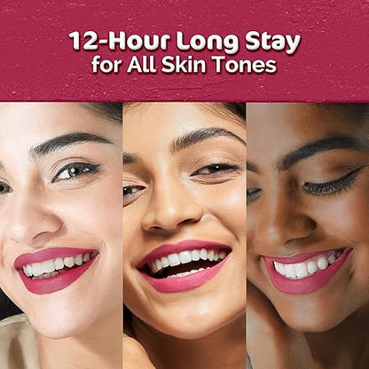 Mamaearth Moisture Matte Longstay Lipstick With Avocado Oil & Vitamin E -03 Candyfloss Pink - 2 G