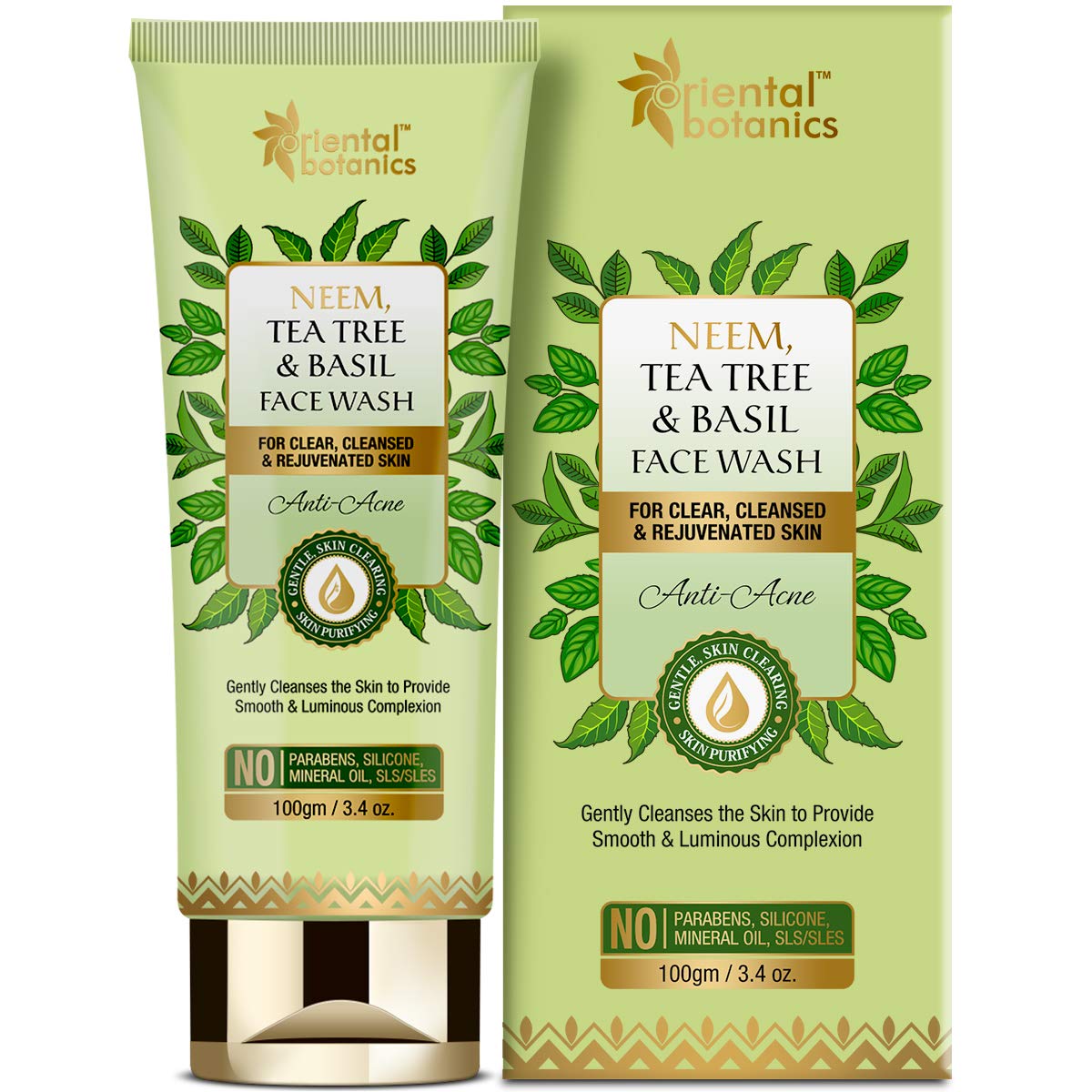 Oriental Botanics Neem, Tea Tree & Basil FaceWash: 100