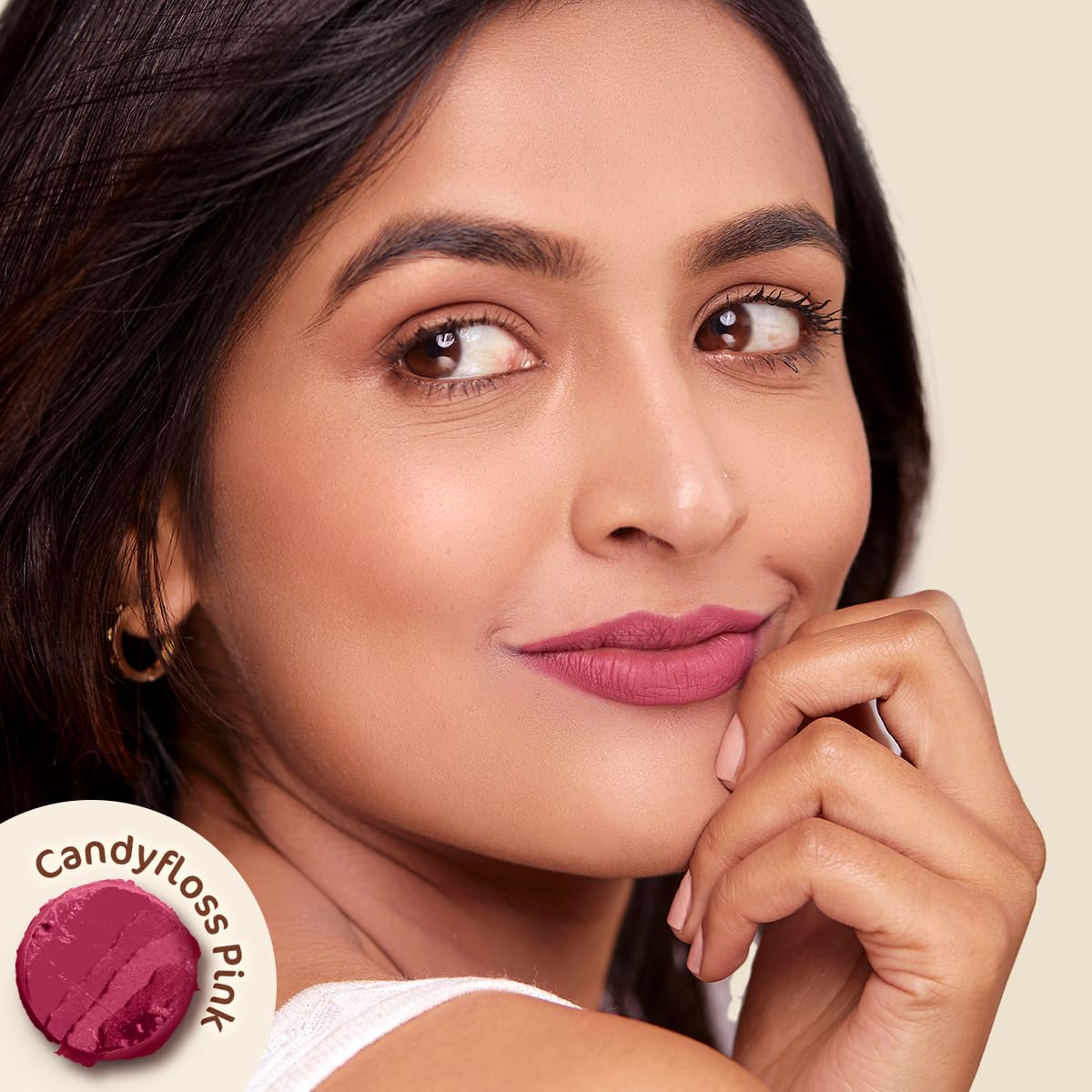Mamaearth Moisture Matte Lipstick: 03 Candyfloss Pink, Avocado Oil & Vitamin E, 2 g