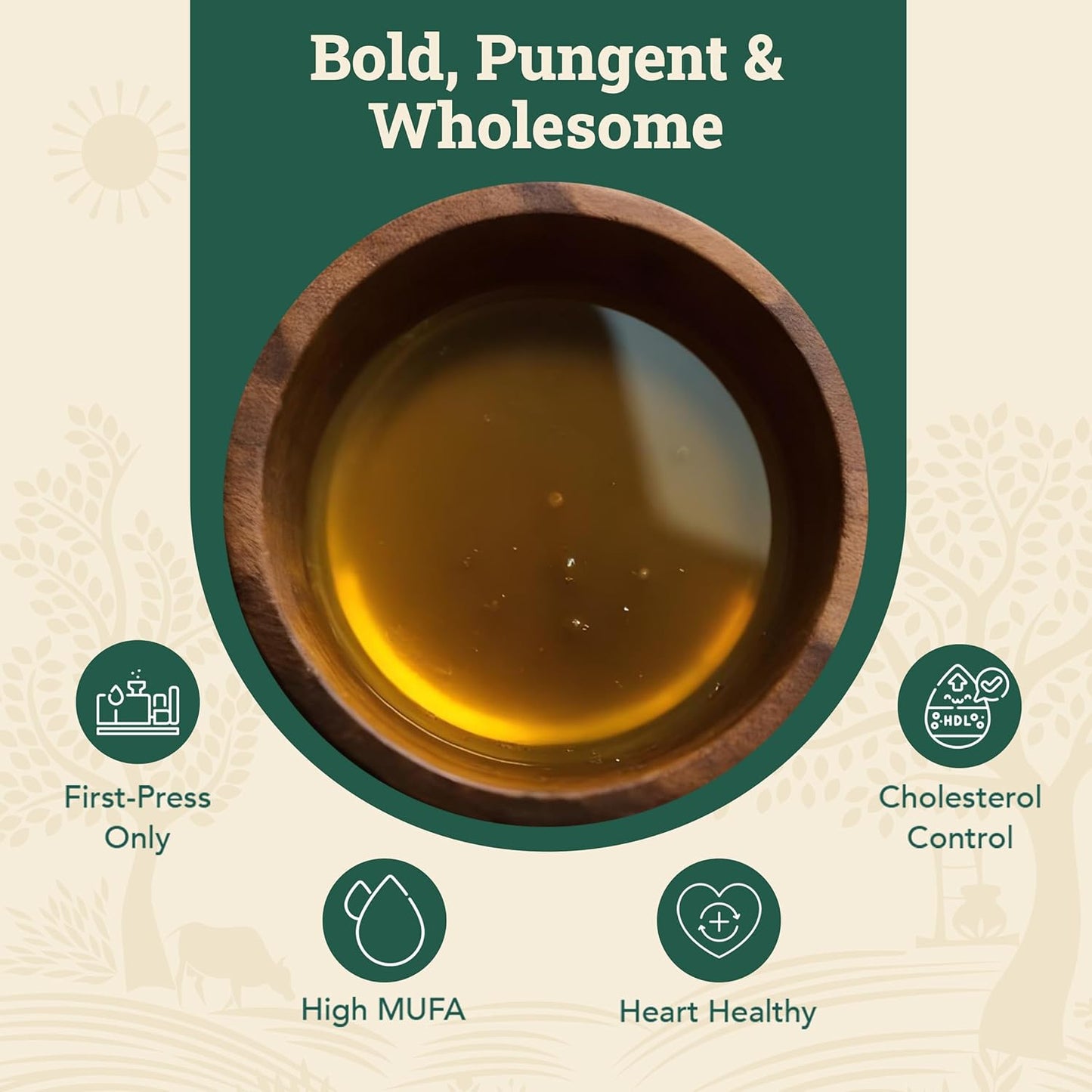 Anveshan Wood Pressed Black Mustard Oil: 1000 ml