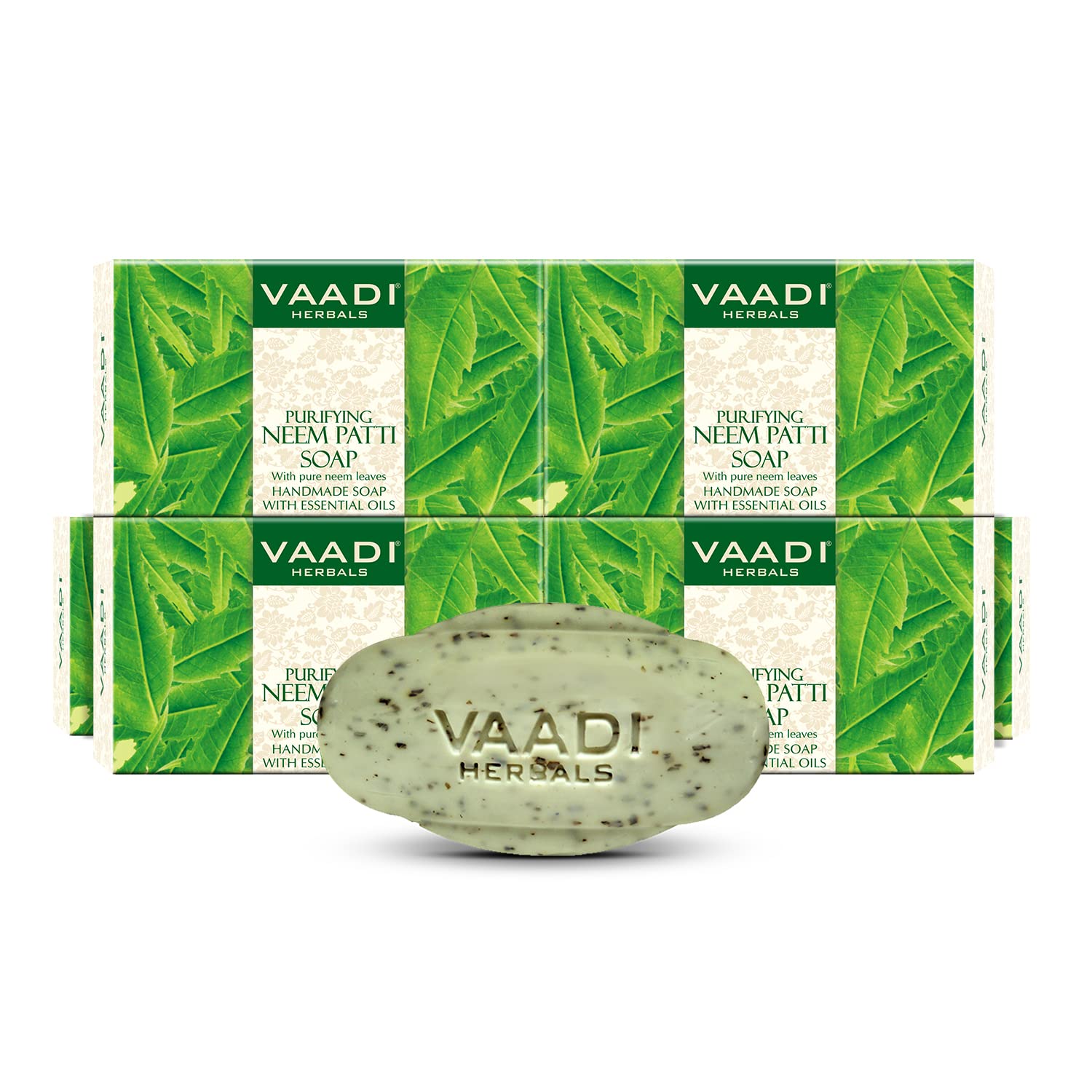 Vaadi Herbals Neem Soap Bar Soap Containing Pure Neem Leaves - Natural Soap Value Pack 6 X