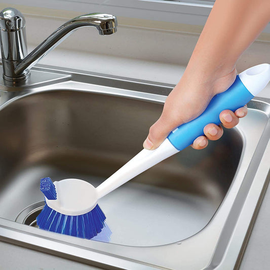 iKonbi Plastic Wash Basin and Toilet Seat Cleaning Brush Multicolour - 1