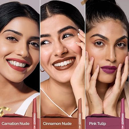 Mamaearth Moisture Matte Long Stay Lipstick: Nude Perfection Minis Gift Set, Pack of 1