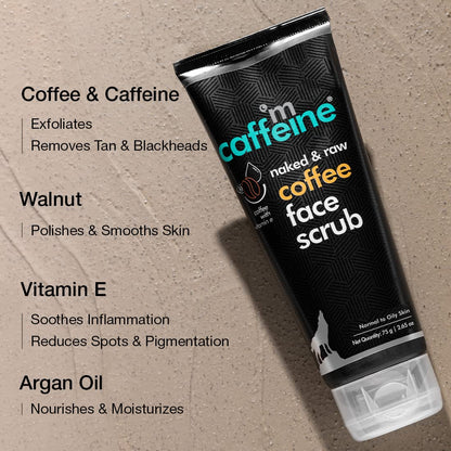 mCaffeine Espresso Coffee & Walnut Face Scrub: 75 g