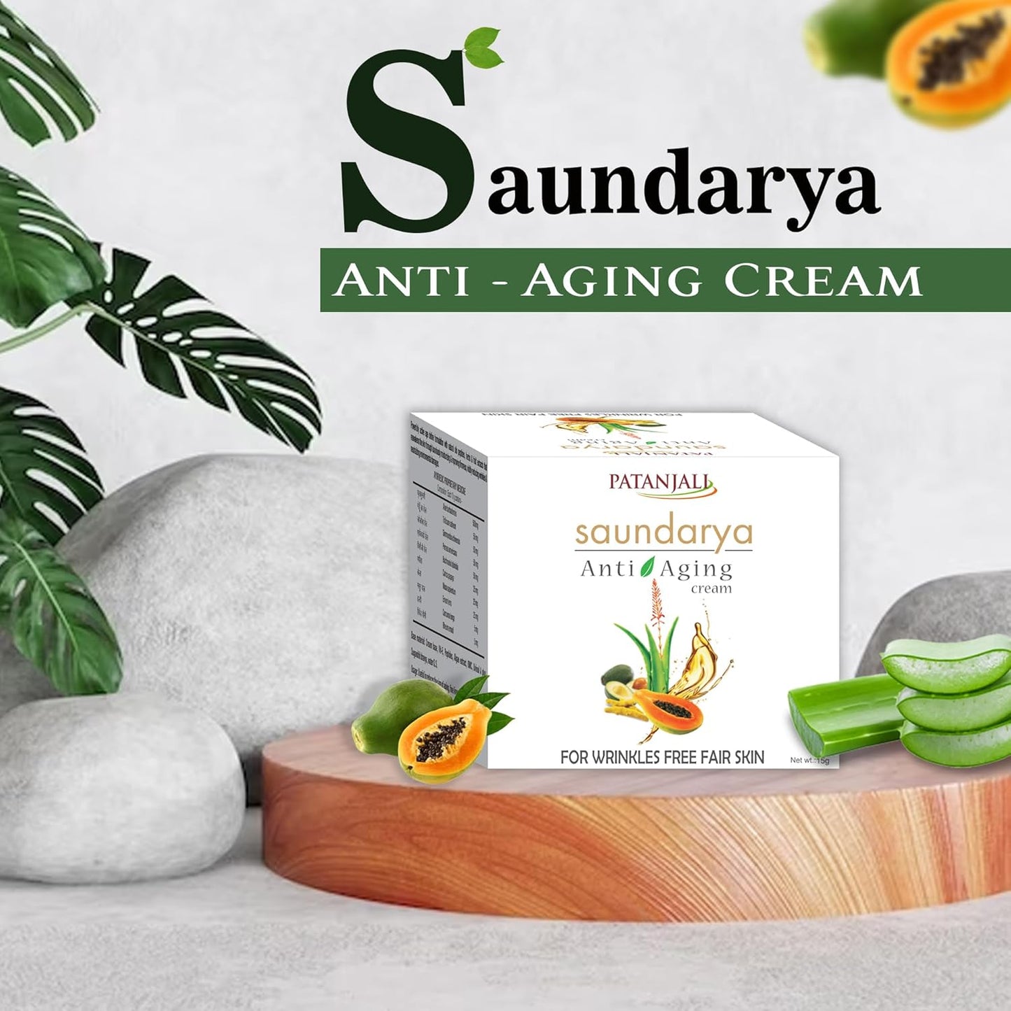 Patanjali Saundarya Anti Aging Face Cream: 15 g