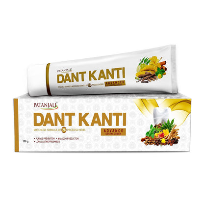 Patanjali Dant Kanti Advanced Dental Cream: Pack of 5, 100 g each