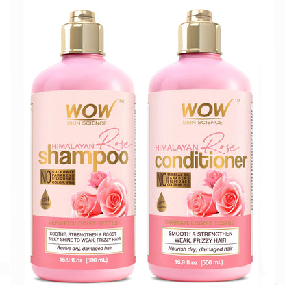 WOW Himalayan Rose Hair Shampoo & Conditioner Set: 500 ml