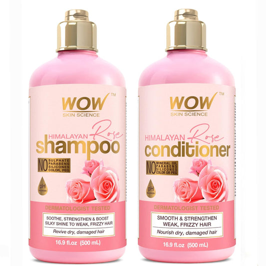 WOW Himalayan Rose Hair Shampoo & Conditioner Set: 500 ml