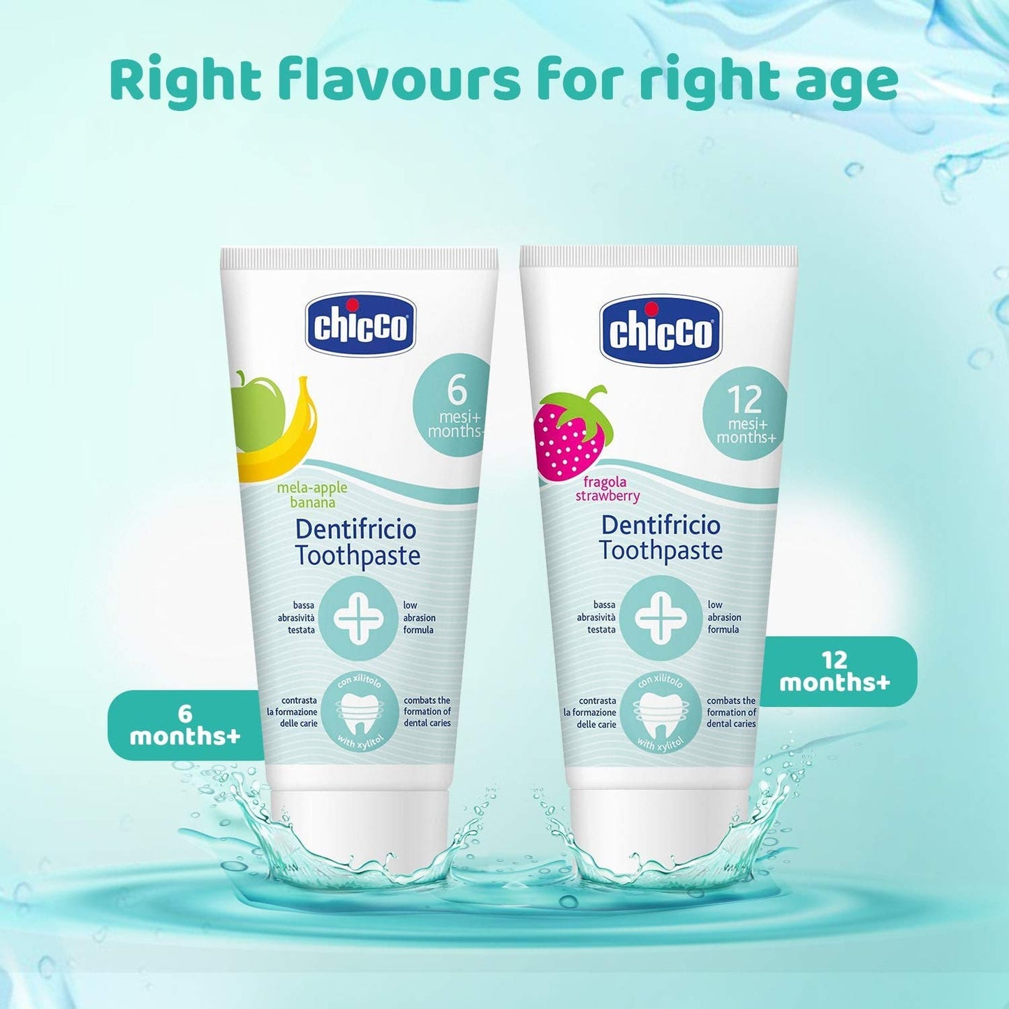 Chicco Toothpaste: Apple & Banana, 50 ml