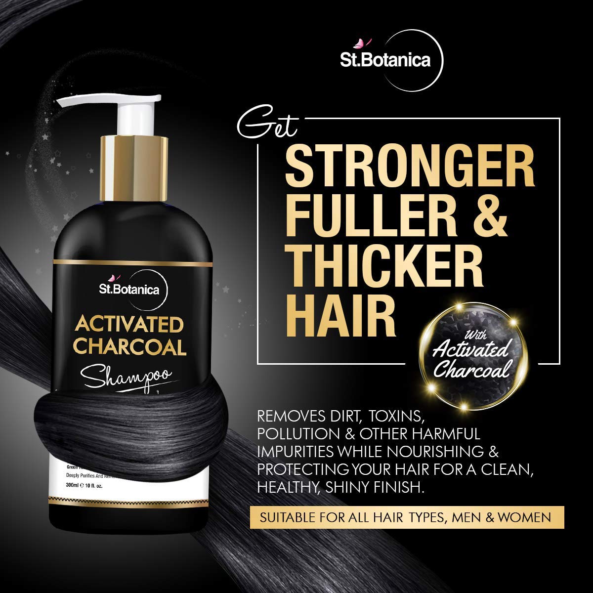 StBotanica Activated Charcoal Hair Shampoo: 300 ml
