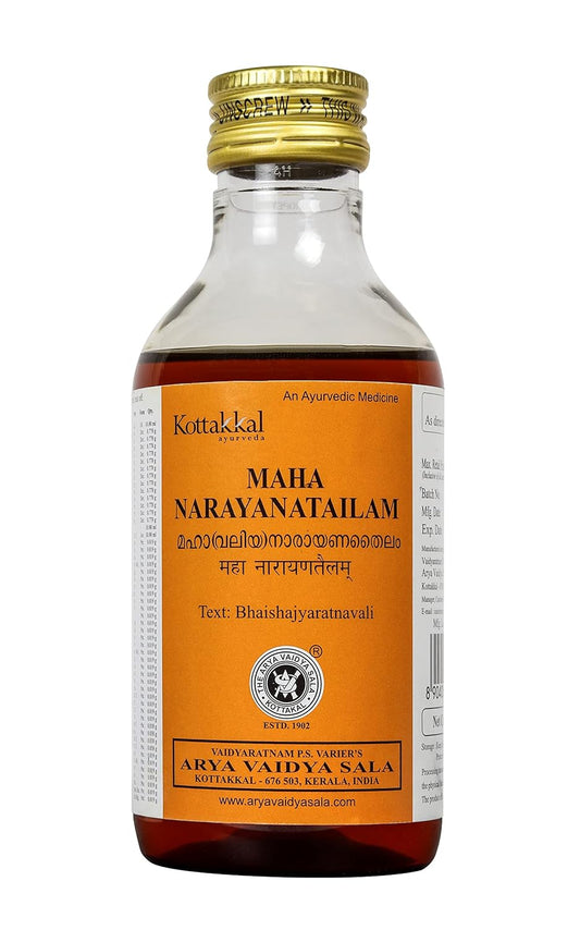 Kottakkal ayurveda Maha Narayana Tailam - 200 ml Oil, Natural, For External Use only, Unis