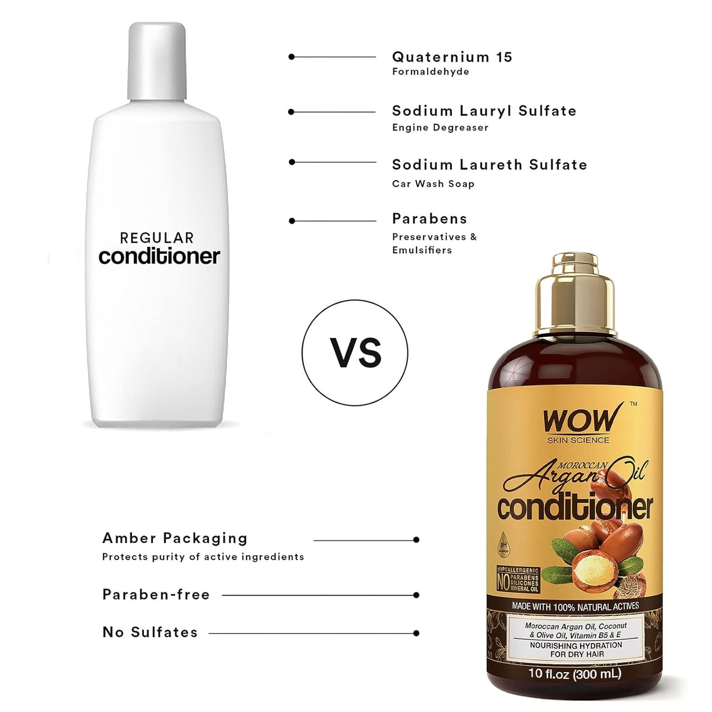 WOW Moroccan Argan Oil Hair Conditioner: 300 ml