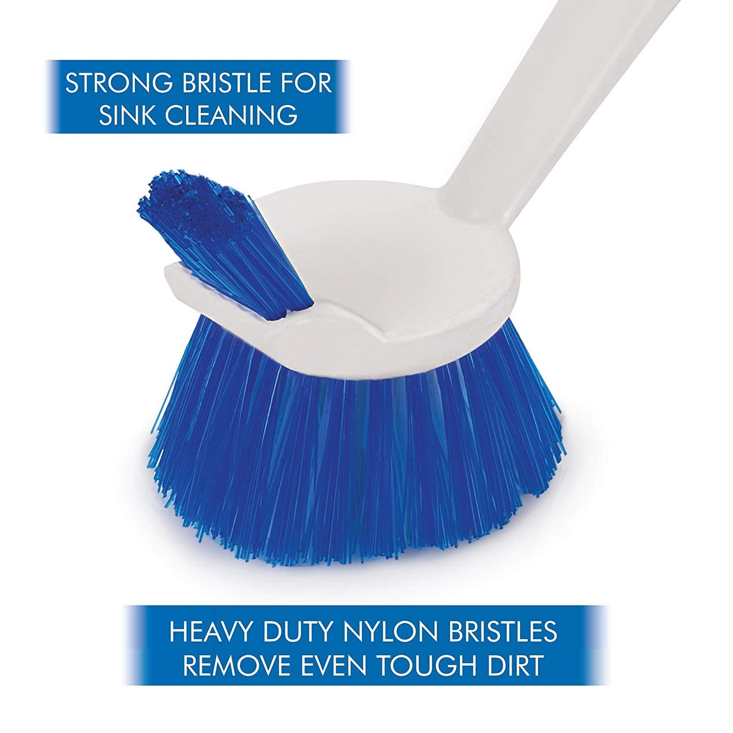 iKonbi Plastic Wash Basin and Toilet Seat Cleaning Brush Multicolour - 1 Pieces