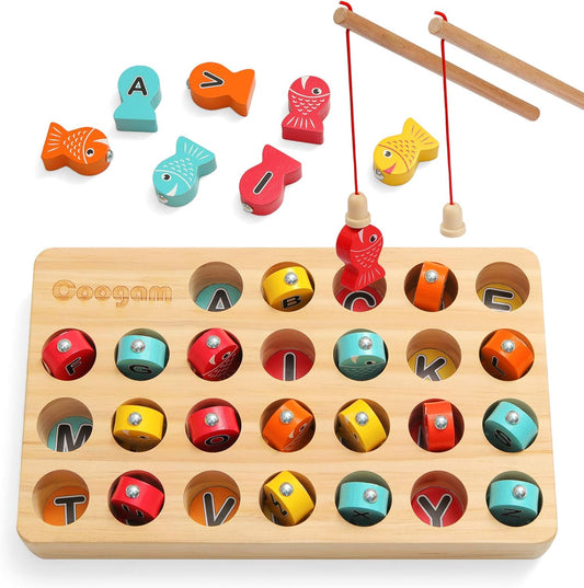Coogam Wooden Magnetic Fishing