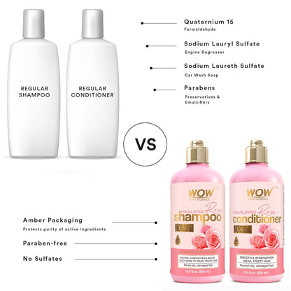 WOW Himalayan Rose Hair Shampoo & Conditioner Set: 500 ml each
