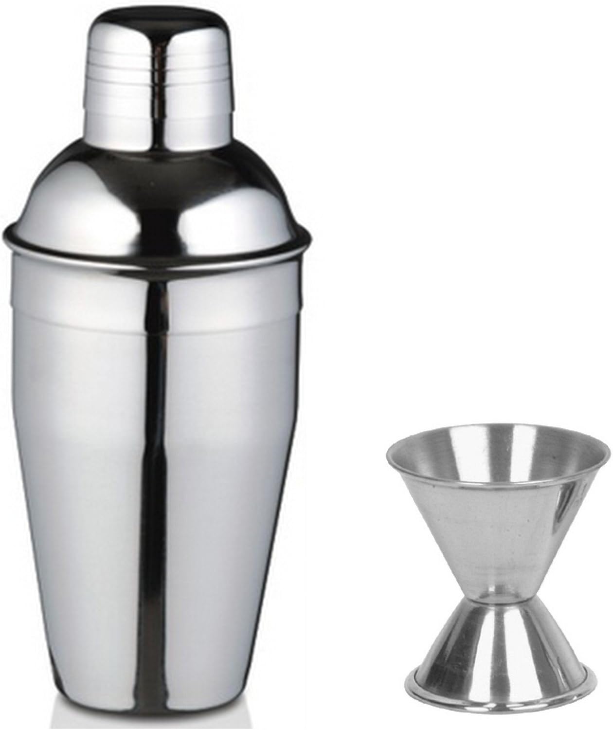 iKonbi Bar Set Deluxe Cocktail Shaker 750 ml with Peg Measure 30/60 ml, Pack of