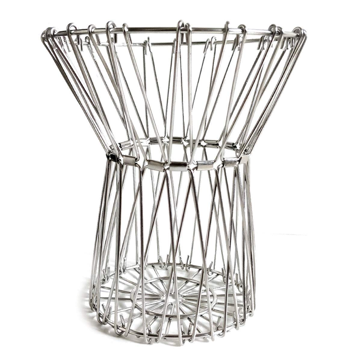 iKonbi Stainless Steel Multipurpose Folding Fruit and Vegetable Basket for Kitchen, Dining or Center Table - Flexible Basket Also Used for Office Purpose Serving and in Party8 Shapes