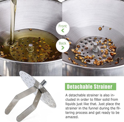 iKonbi Multipurpose Funnel with Detachable Strainer Stainless Steel