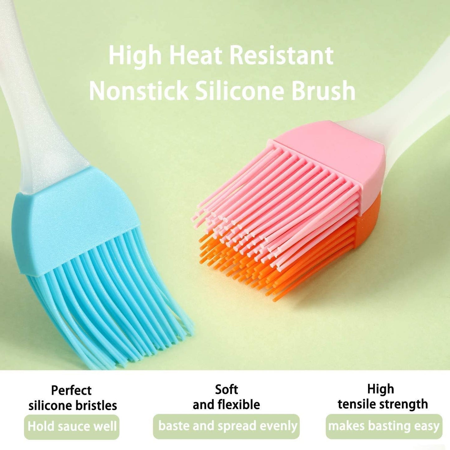 iKonbi Basting Brush Silicone Bristles, Multicolor, 6.5 inch