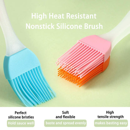 iKonbi Basting Brush Silicone Bristles, Multicolor, 6.5 inch