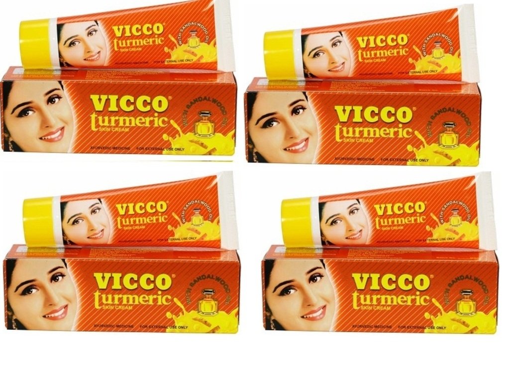 Vicco Turmeric Skin Cream with Sandalwood Oil, 70 g, Pack of