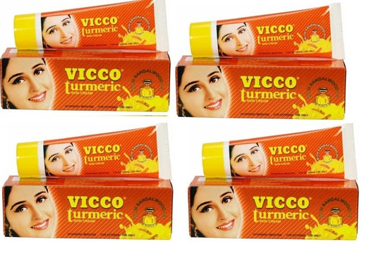 Vicco Turmeric Skin Cream with Sandalwood Oil, 70 g, Pack of