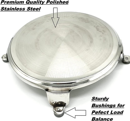 iKonbi Classic Rolling Board Chakla Stainless Steel, Silver