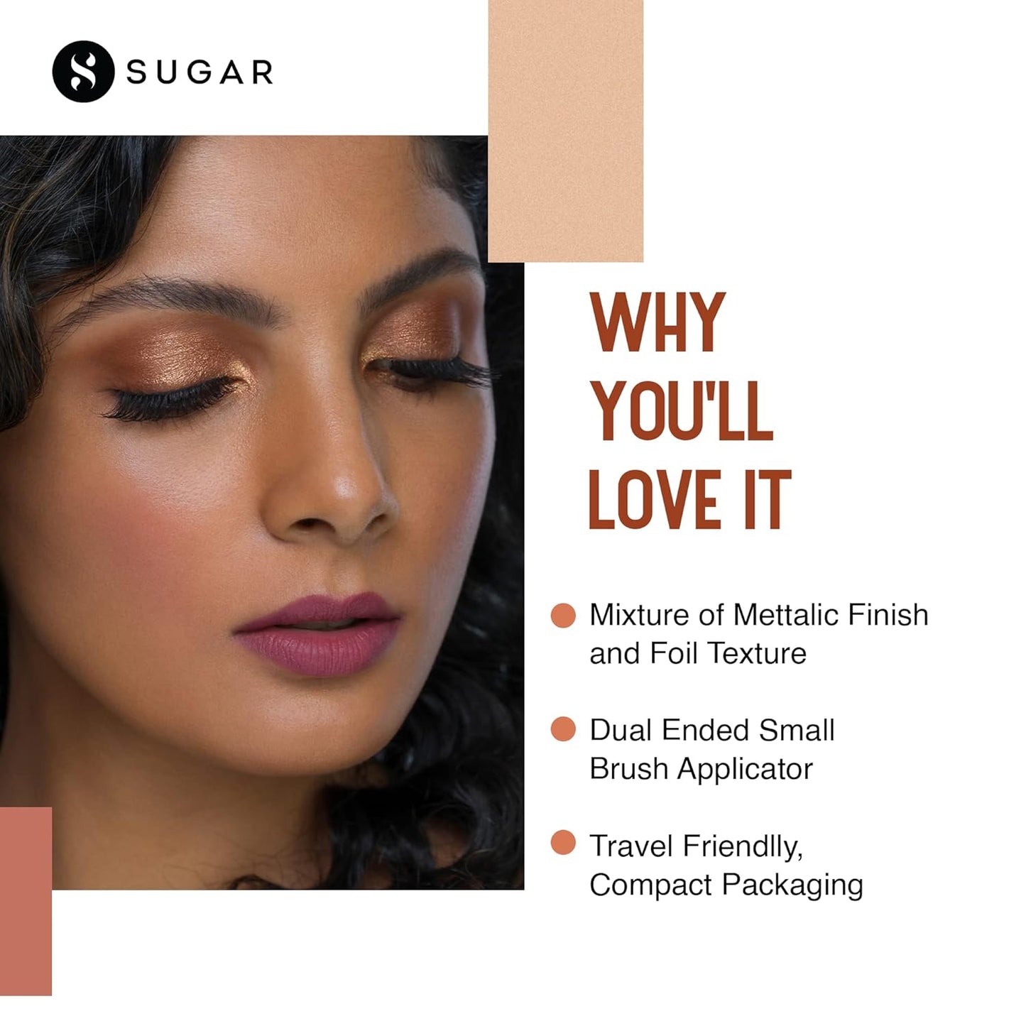 SUGAR Cosmetics Blend The Rules Eyeshadow Palette: 01 Flawless - 8 Warm Neutral Shades, Highly Pigmented Eye Makeup Palette, Waterproof & Smudgeproof