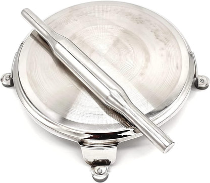 iKonbi Chakla Belan Set Stainless Steel, Classic Heavy,