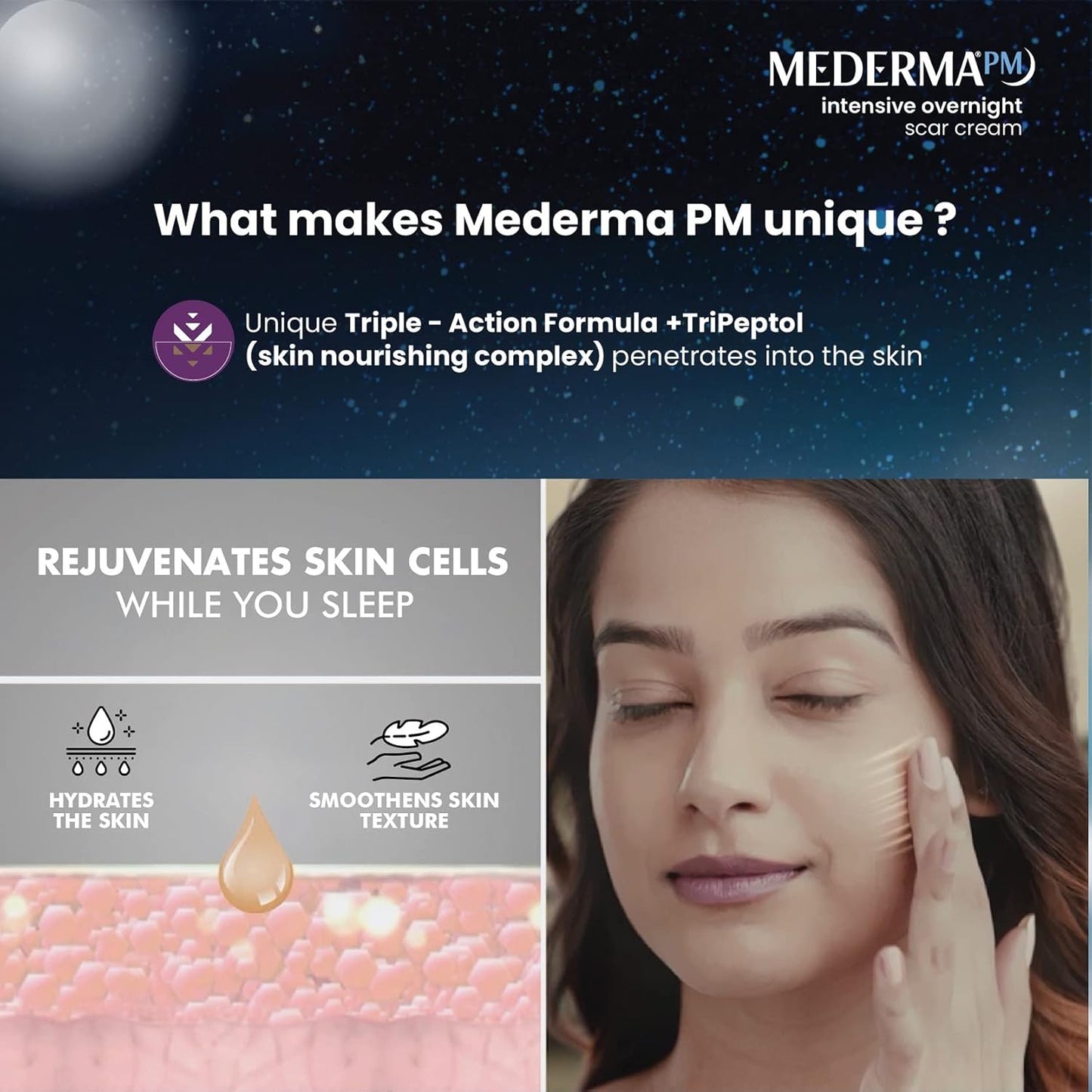 Mederma PM Intensive Overnight Scar Cream: Pack of 2, 30 g each