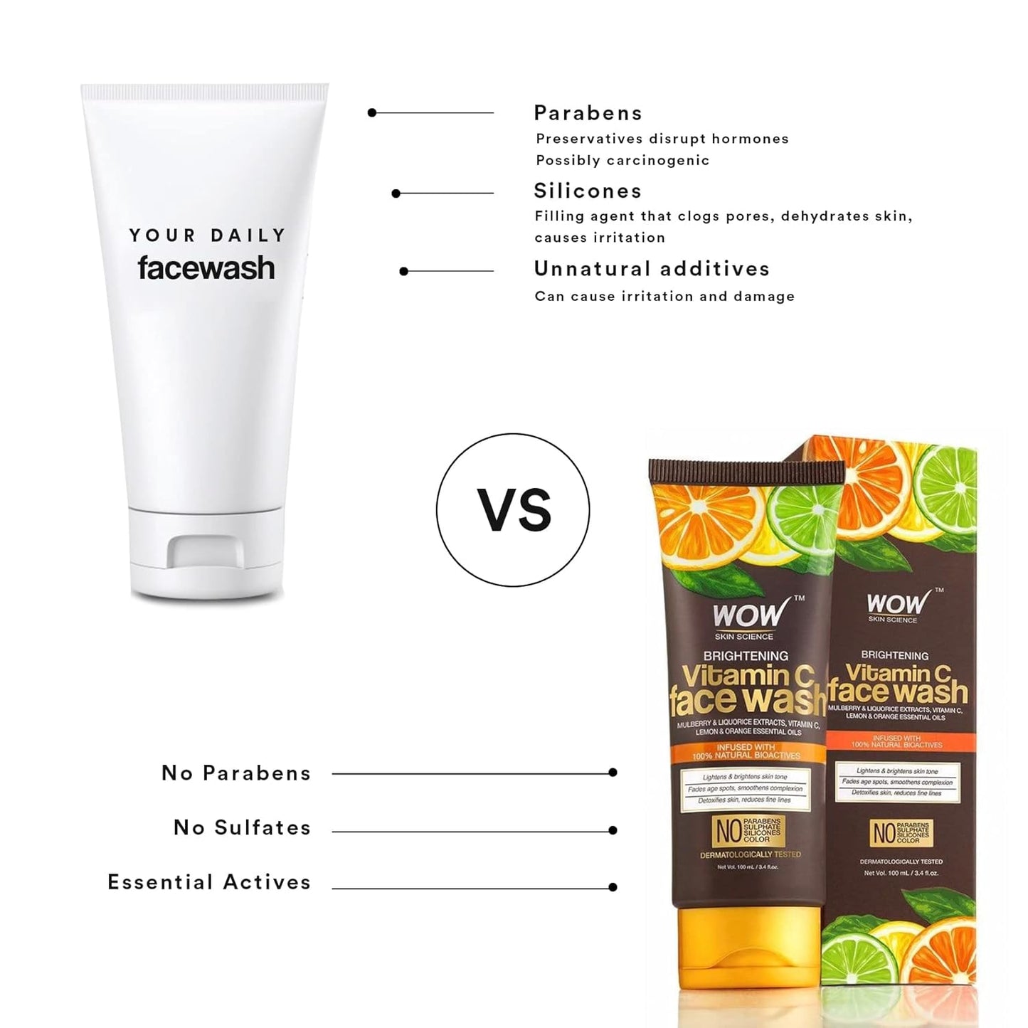WOW Vitamin C Face Wash: 100 ml