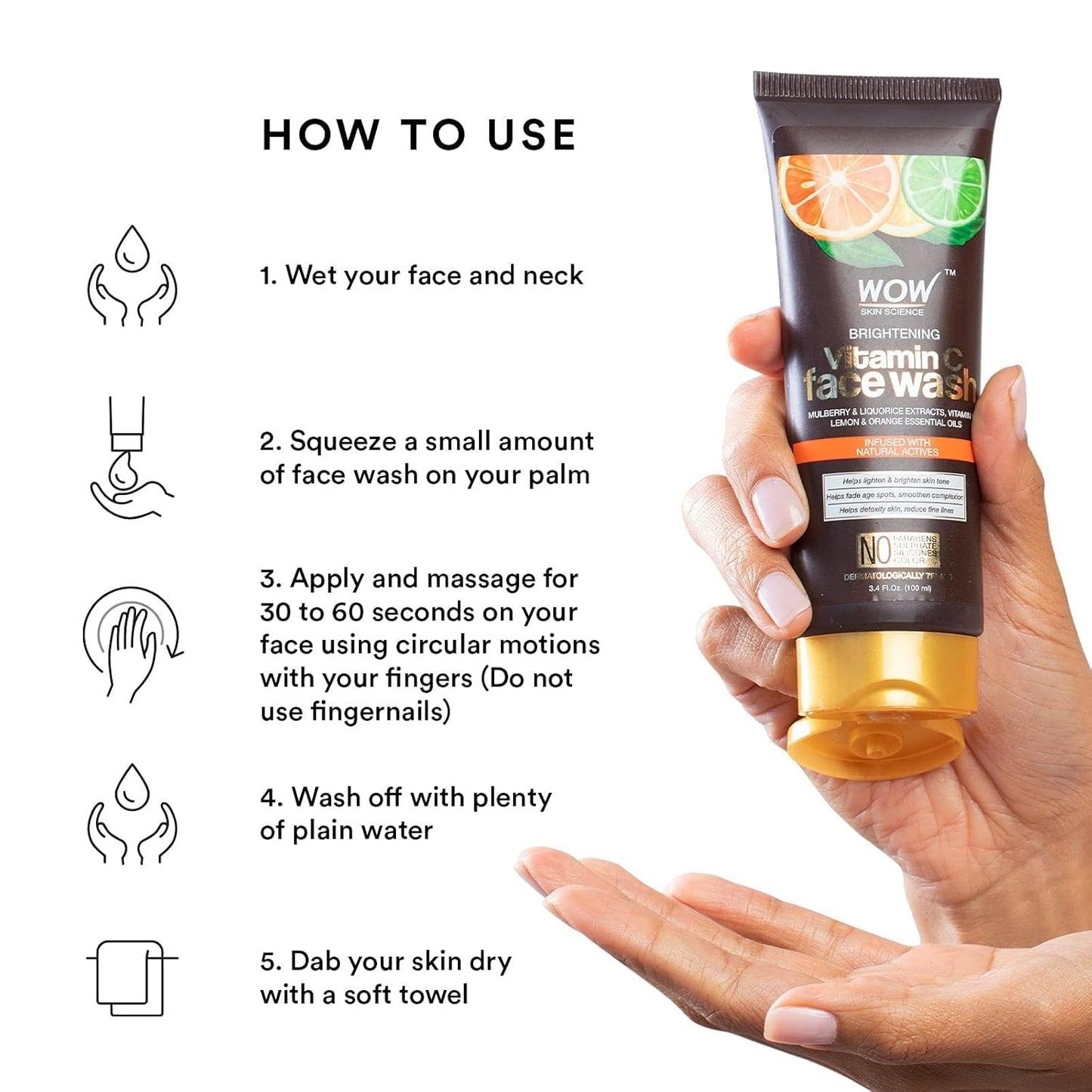 WOW Vitamin C Face Wash: 100 ml