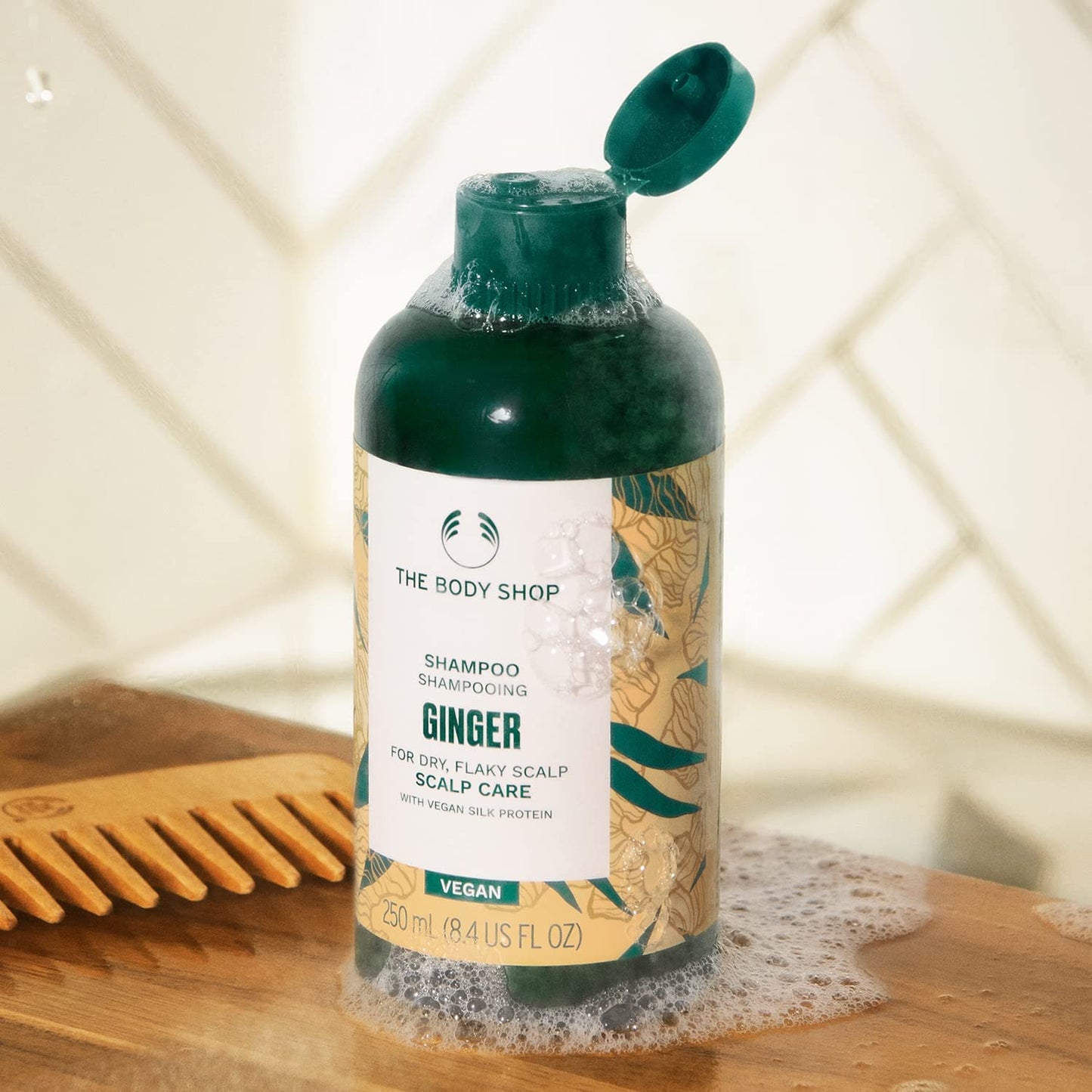 Ginger Scalp Care Shampoo: Vegan Silk Protein, 250 ml