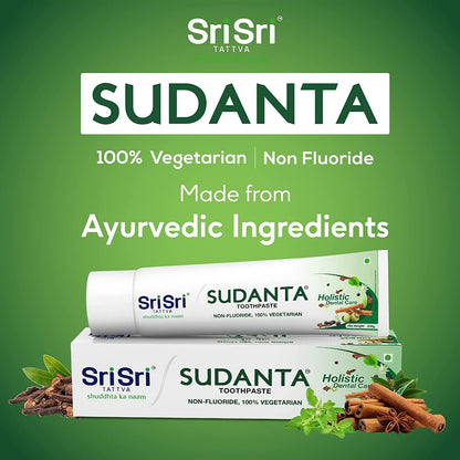Sri Sri Tattva Sudanta Herbal Toothpaste: 200 g, Pack of 2