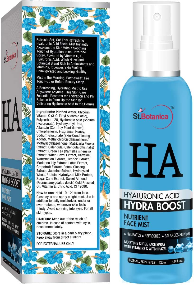 StBotanica Hyaluronic Acid Hydra Boost Face Mist: 120 ml
