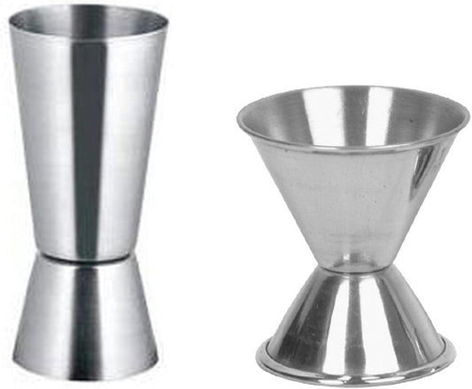 iKonbi Double-Sided Peg Measure Set – Silver, 20/40 ml & 30/60 ml, Pack of